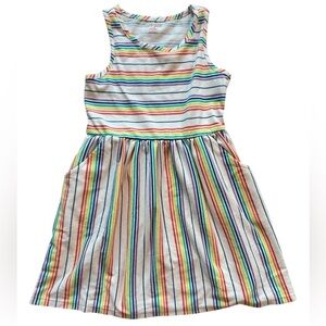 Cat & Jack Girls dress summer sundress Rainbow Striped dress size small 6/6x